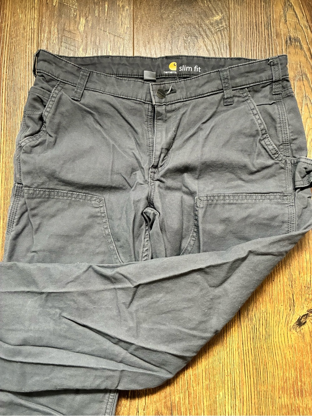 Carhartt Slim Fit Straight Leg Cargo Pants in Charcoal